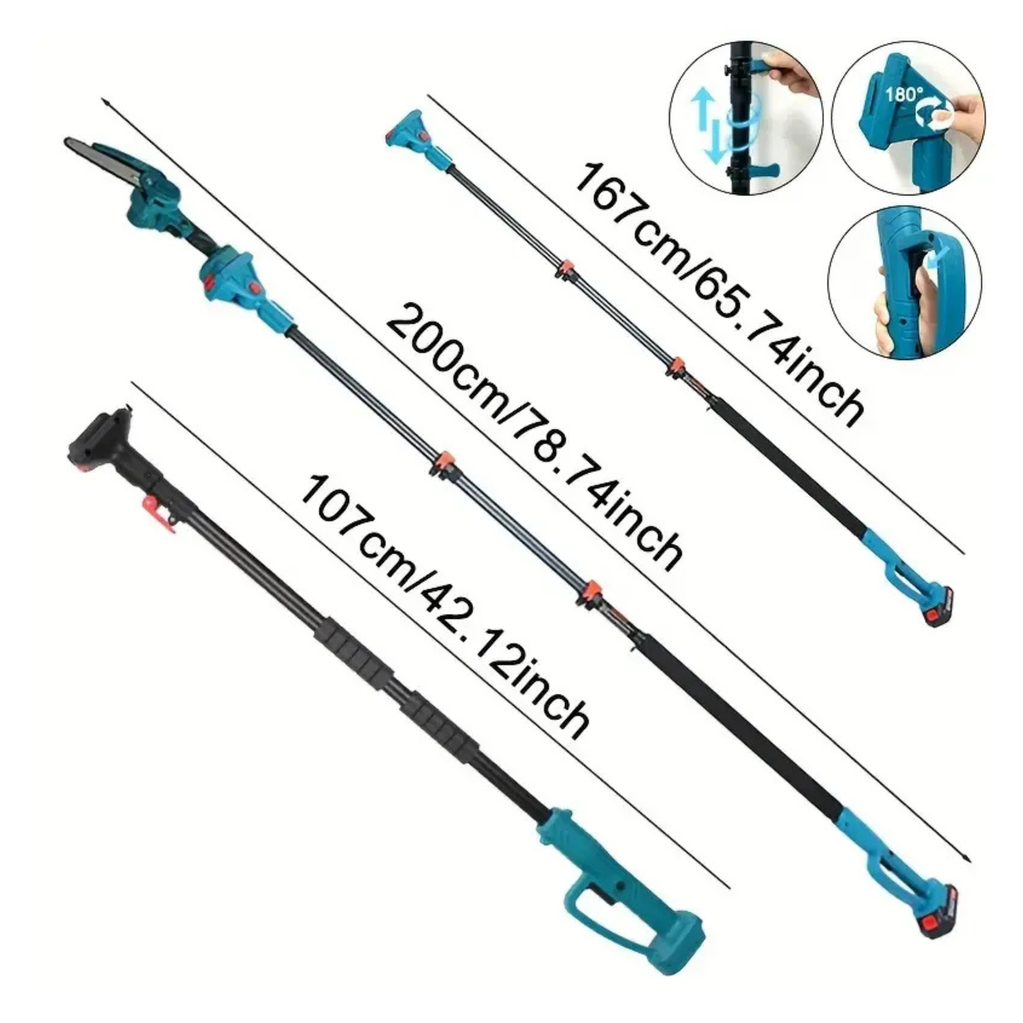 VoltSaw T6 Pro — 2-in-1 Cordless Extensible Telescopic Pole Chainsaw & Mini Chainsaw